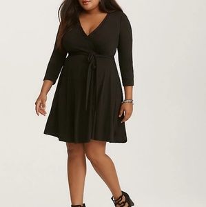 Black wrap dress